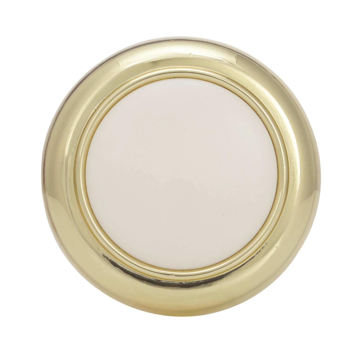 Amerock Allison Round Cabinet Knob 1-1/4 in. D 15/16 in. Polished Brass 1 pk