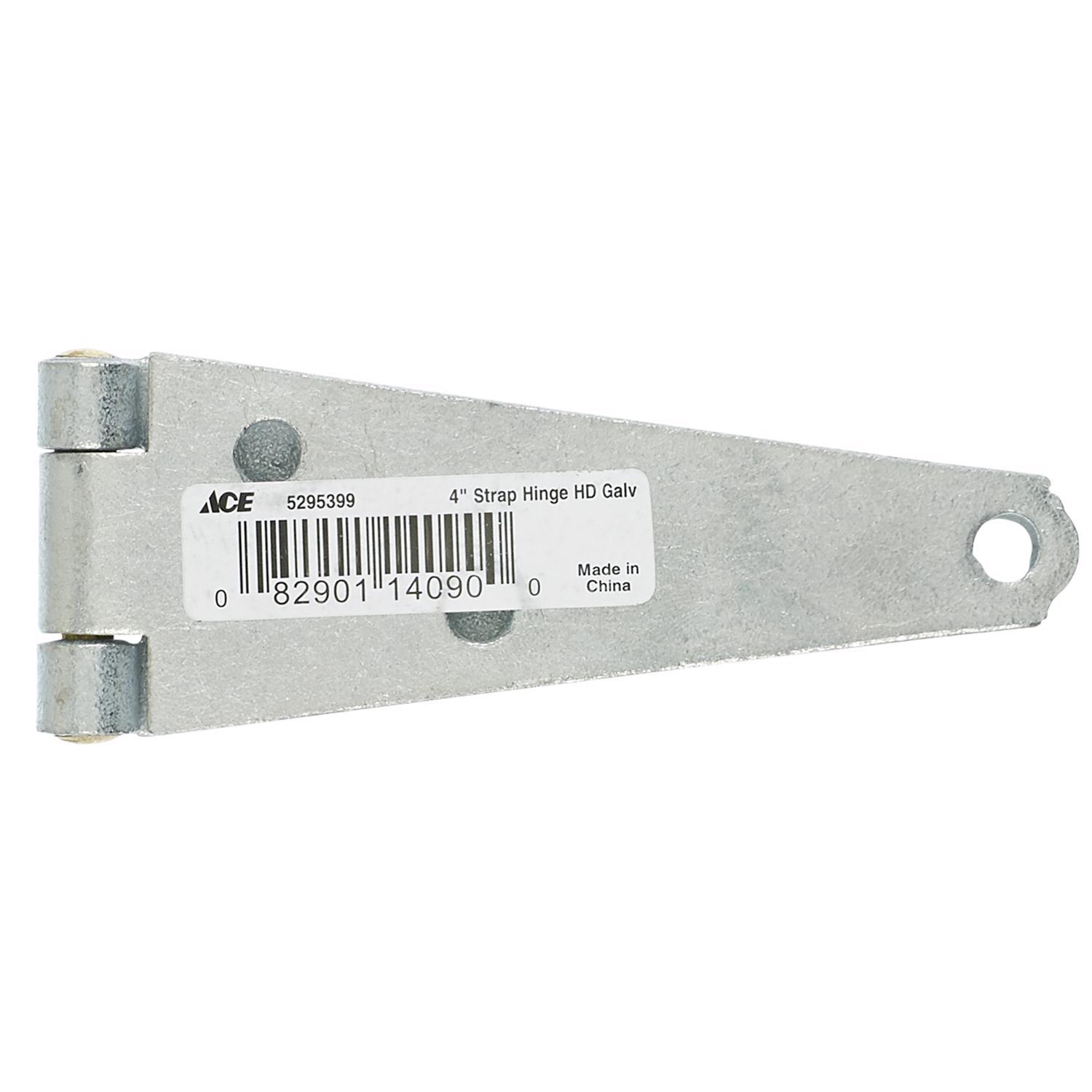Ace 4 in. L Galvanized Heavy Duty Strap Hinge 1 pk