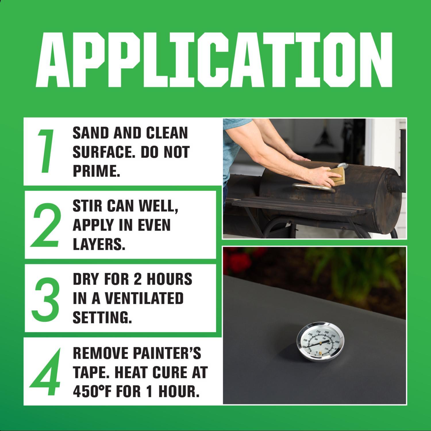 Rust-Oleum Specialty Flat BBQ Black Oil-Based High Heat Enamel 1 gal.