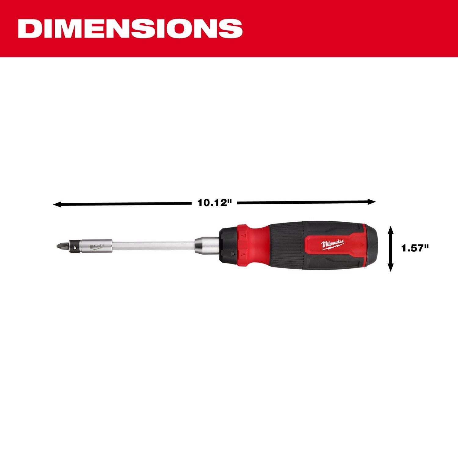 Milwaukee Hex Shank 27-in-1 Ratcheting Multi-Bit Screwdriver 10.12 in. 1 pc