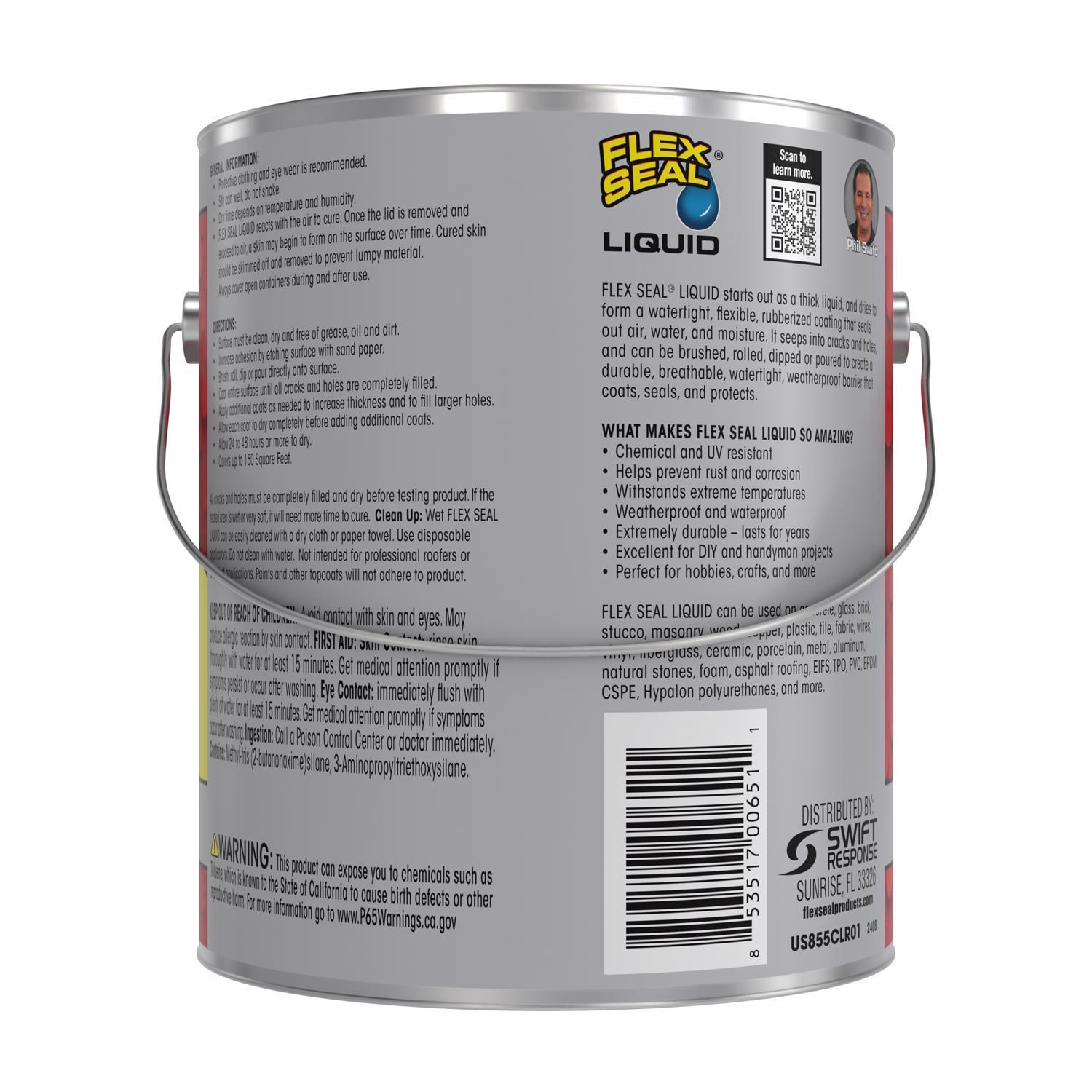 Flex Seal Family of Products Flex Seal Clear Liquid Rubber Sealant Coating 1 gal