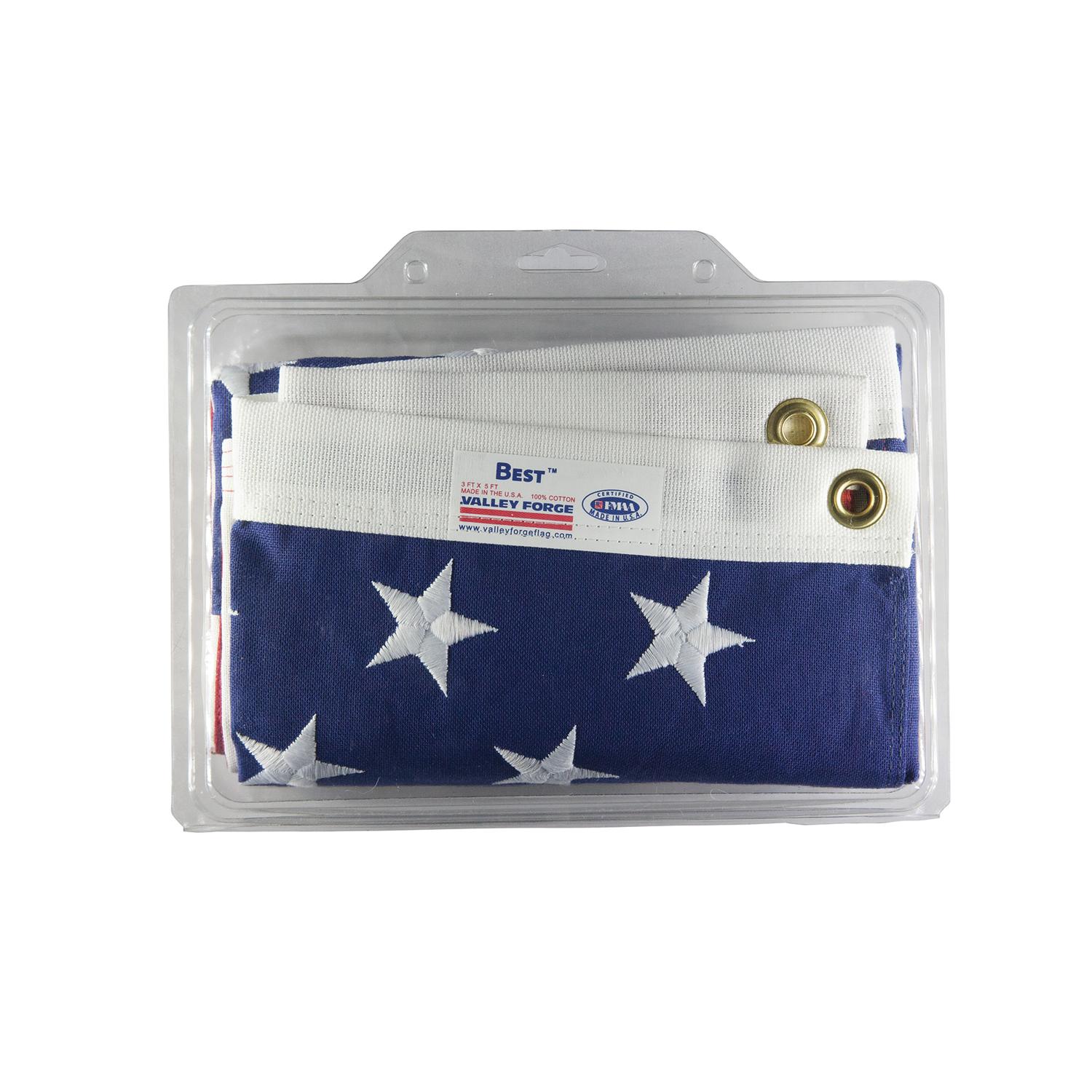 Valley Forge Best USA Flag 5 ft. W X 3 ft. L