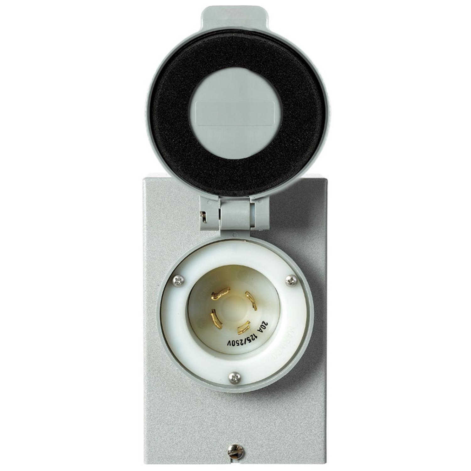 Reliance Controls 20 amps 125/250 V 1 space 4 circuits Surface Mount Power Inlet Box