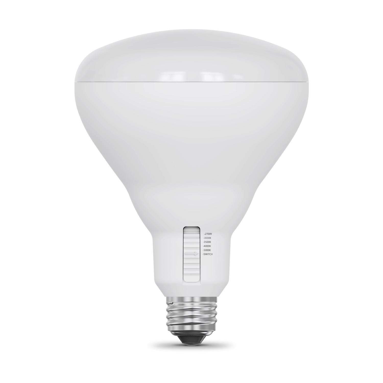 Feit BR40 E26 (Medium) LED Bulb Adjustable White 100 Watt Equivalence 2 pk