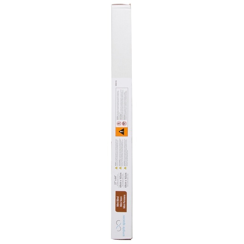 Simple Spaces FWMB-9 Blind, 64 in L, 27 in W, Faux Wood, White