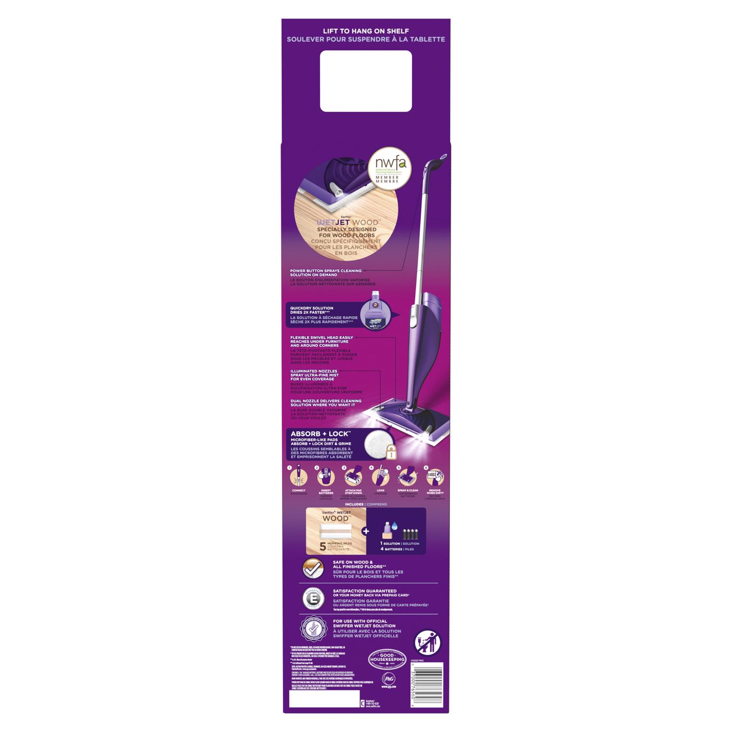 Swiffer WetJet Wood 11 in. W Wet Mop Kit