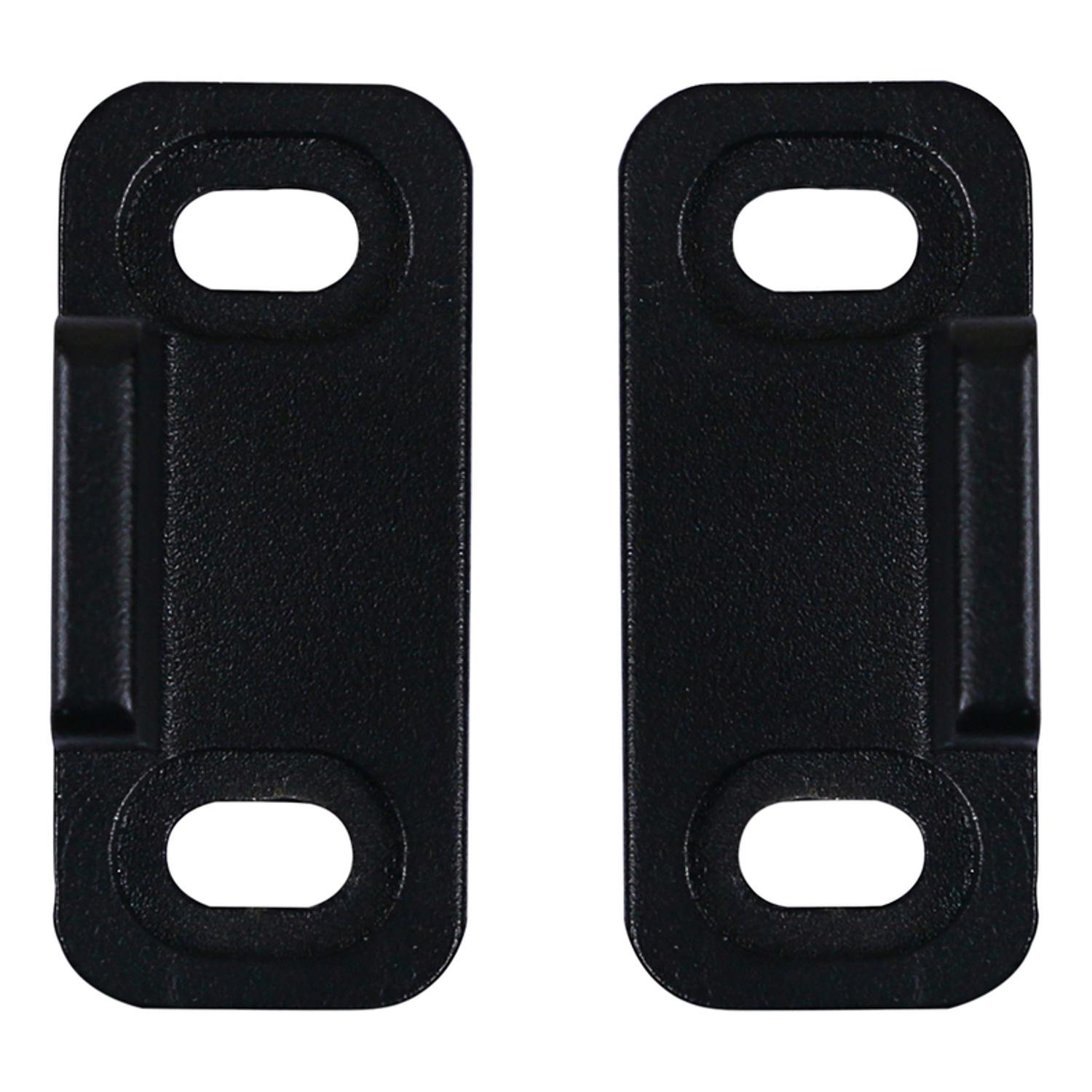 National Hardware Matte Black Aluminum Double Floor Guide 1 pc