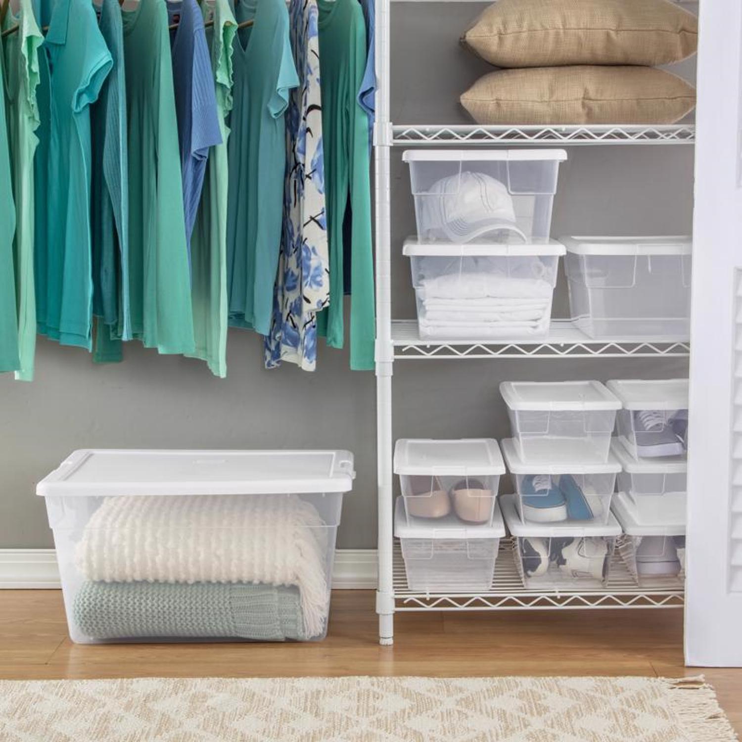 Sterilite Storage Box 16 Qt., 16.6 " L x 11.8 " W x 7 " H Clear