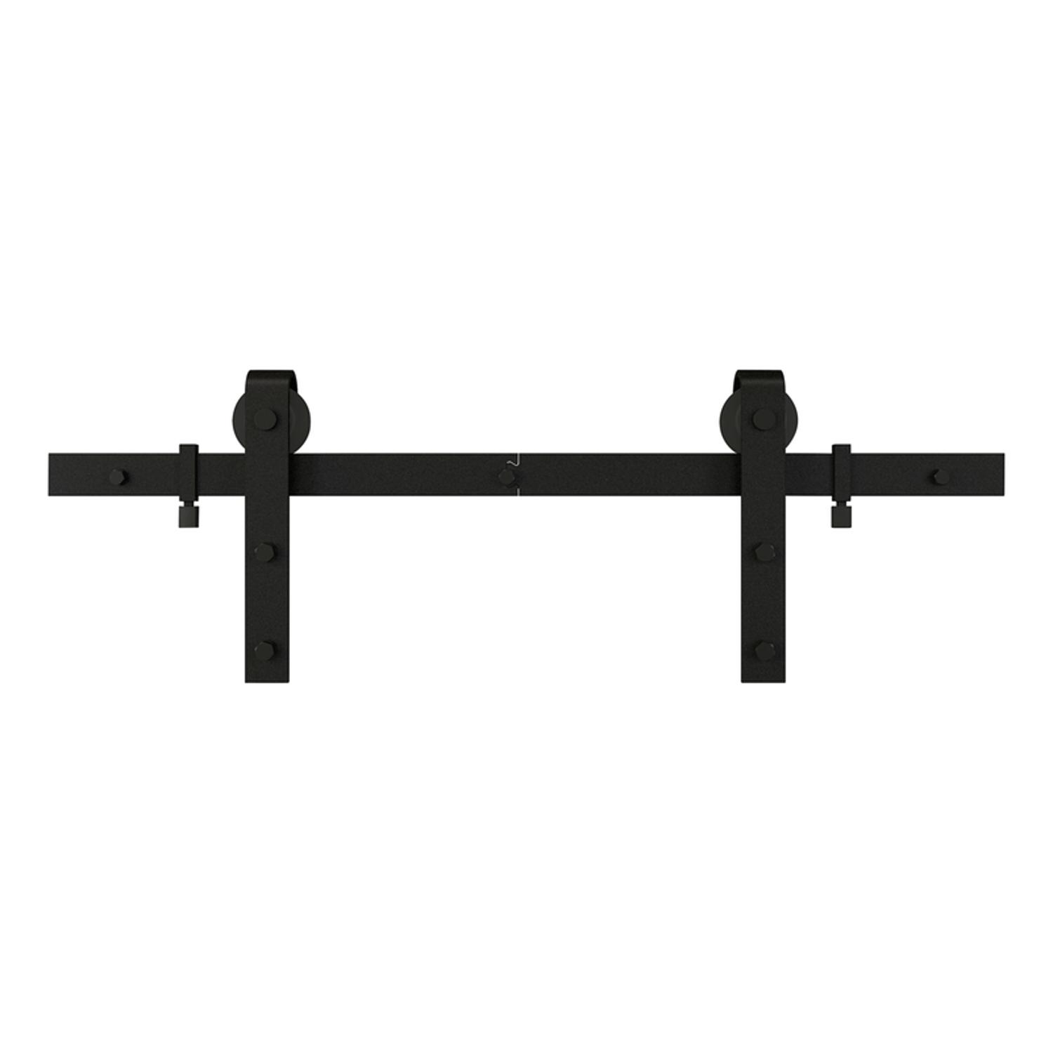 National Hardware Classic 72 in. L Matte Black Steel Barn Door Hanger Kit 1 pc