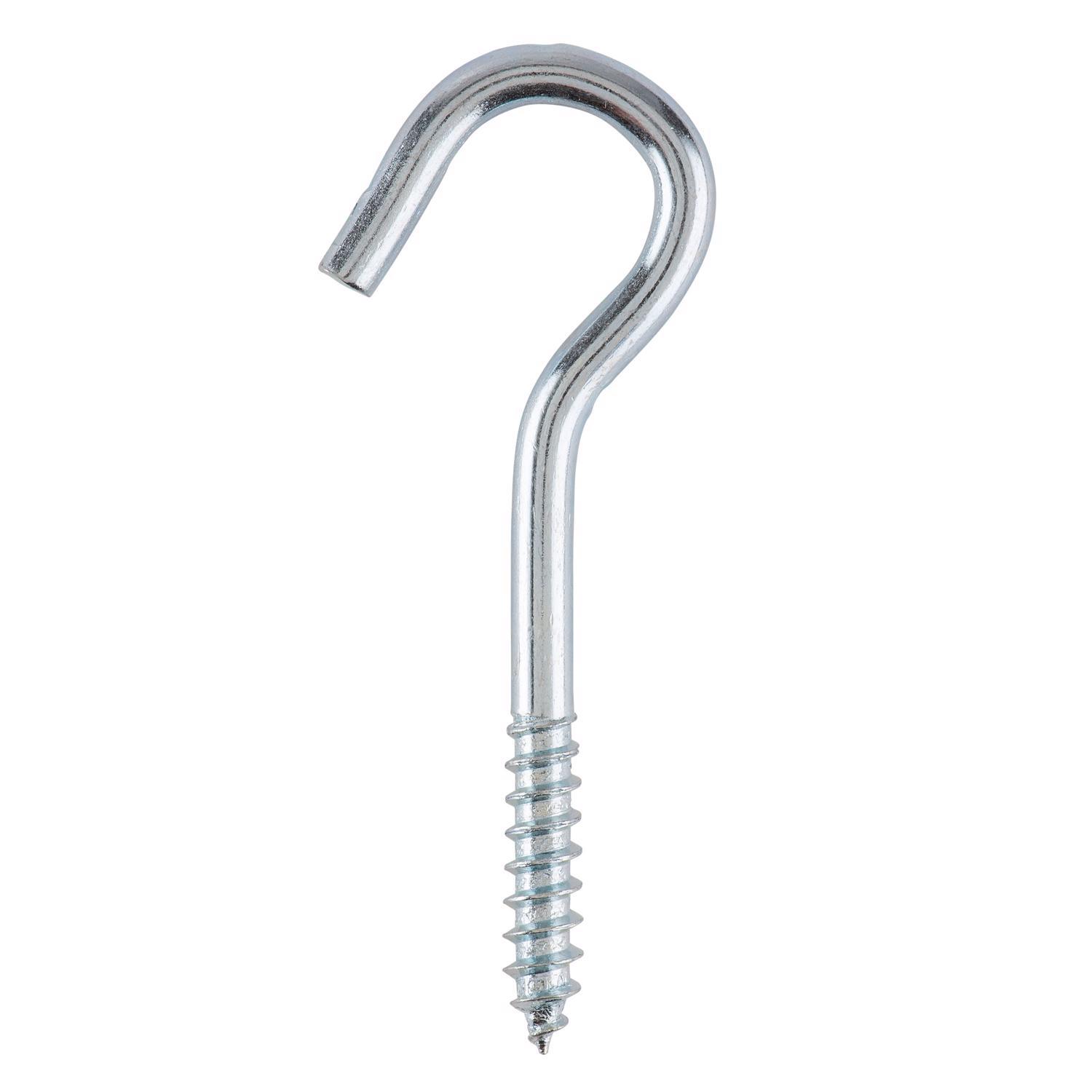 Ace Small Silver Steel 2.4375 in. L Ceiling Hook 45 lb 3 pk