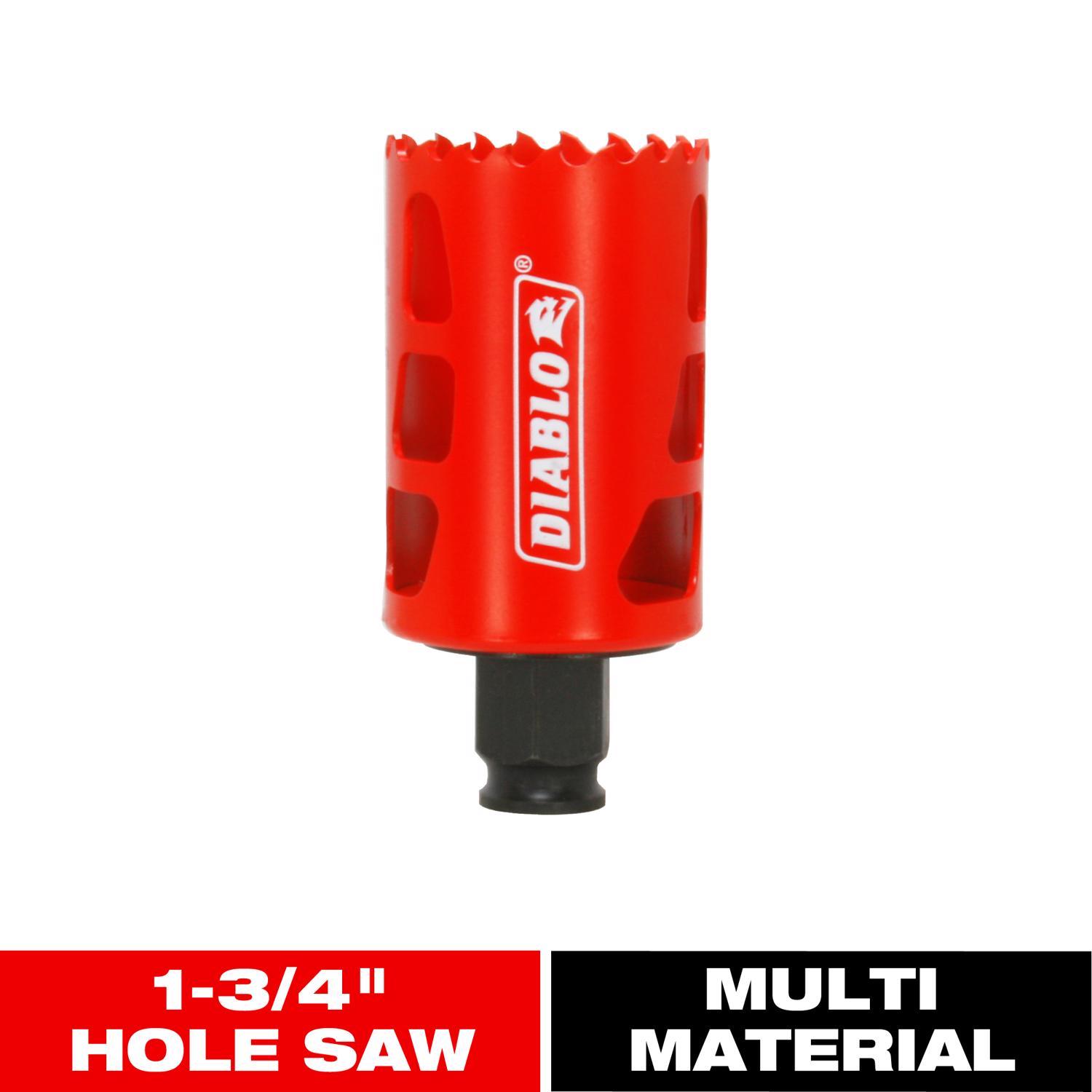 Diablo Snap-Lock Plus 1-3/4 in. Bi-Metal 2-3/8 in. L Hole Saw Arbor Included