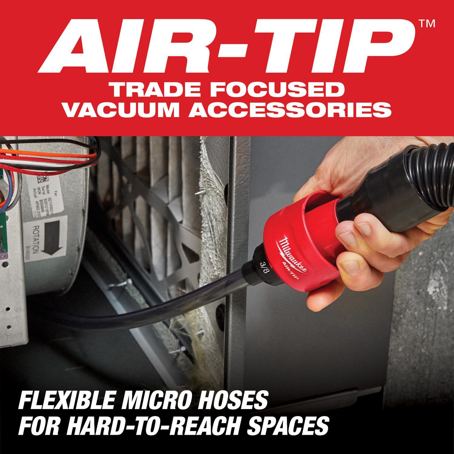 Milwaukee AIR-TIP 1-1/4 in. - 2-1/2 in. Wet/Dry Shop Vac Long Reach Set Flexible Vacuum Hose 7 pc