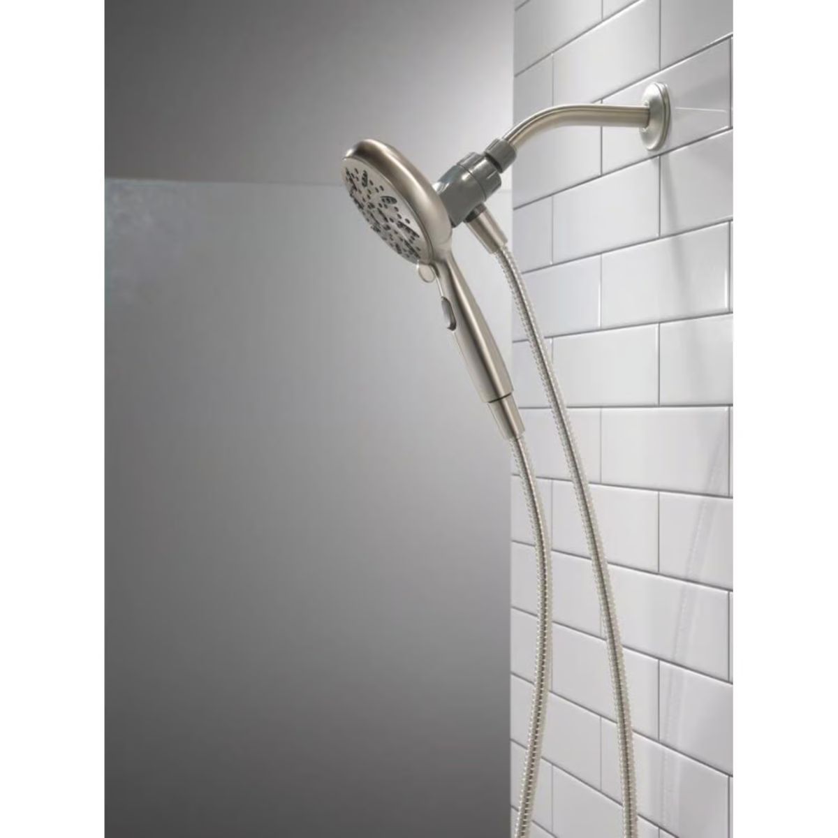Delta Brushed Nickel ABS Plastic 6 settings Handheld Showerhead 1.75 gpm