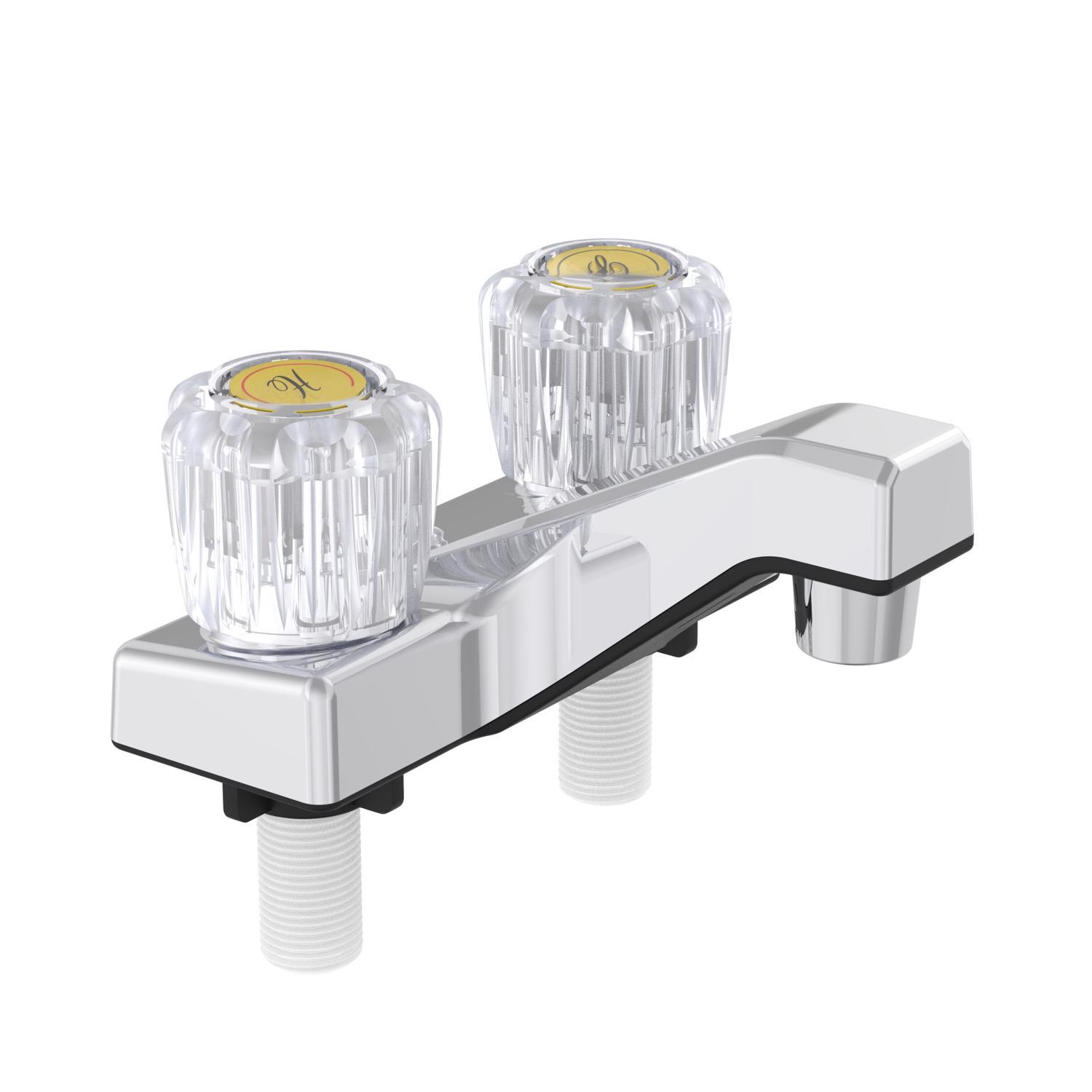 Home Plus Chrome Centerset Bathroom Sink Faucet 4 in.