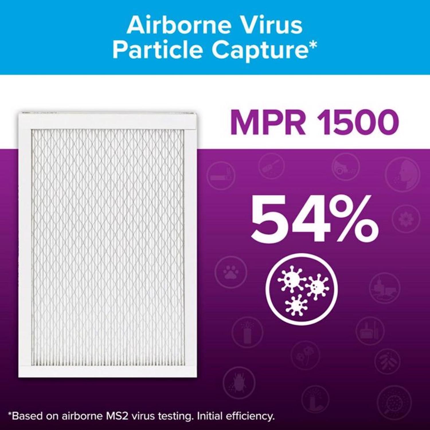 Filtrete 25 in. W X 25 in. H X 1 in. 1500 MPR Pleated Air Filter 1 pk