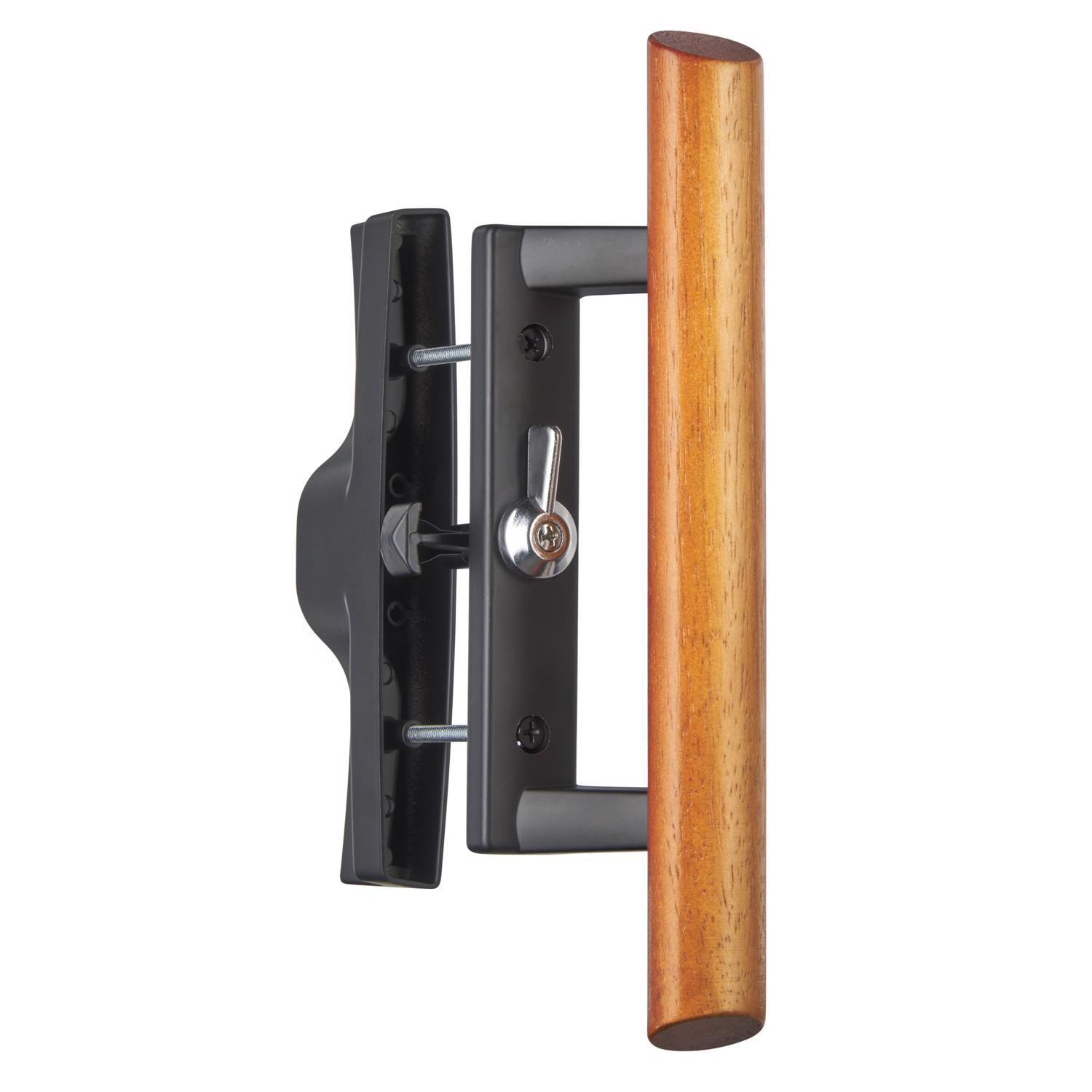 Ace Black/Brown Zinc Sliding Door Hardware Kit 1 pc