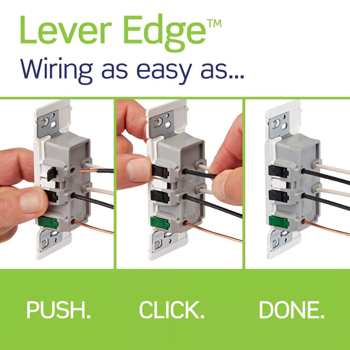 Leviton Lever Edge 20 amps 125 V White Outlet 5-20R 10 Pack