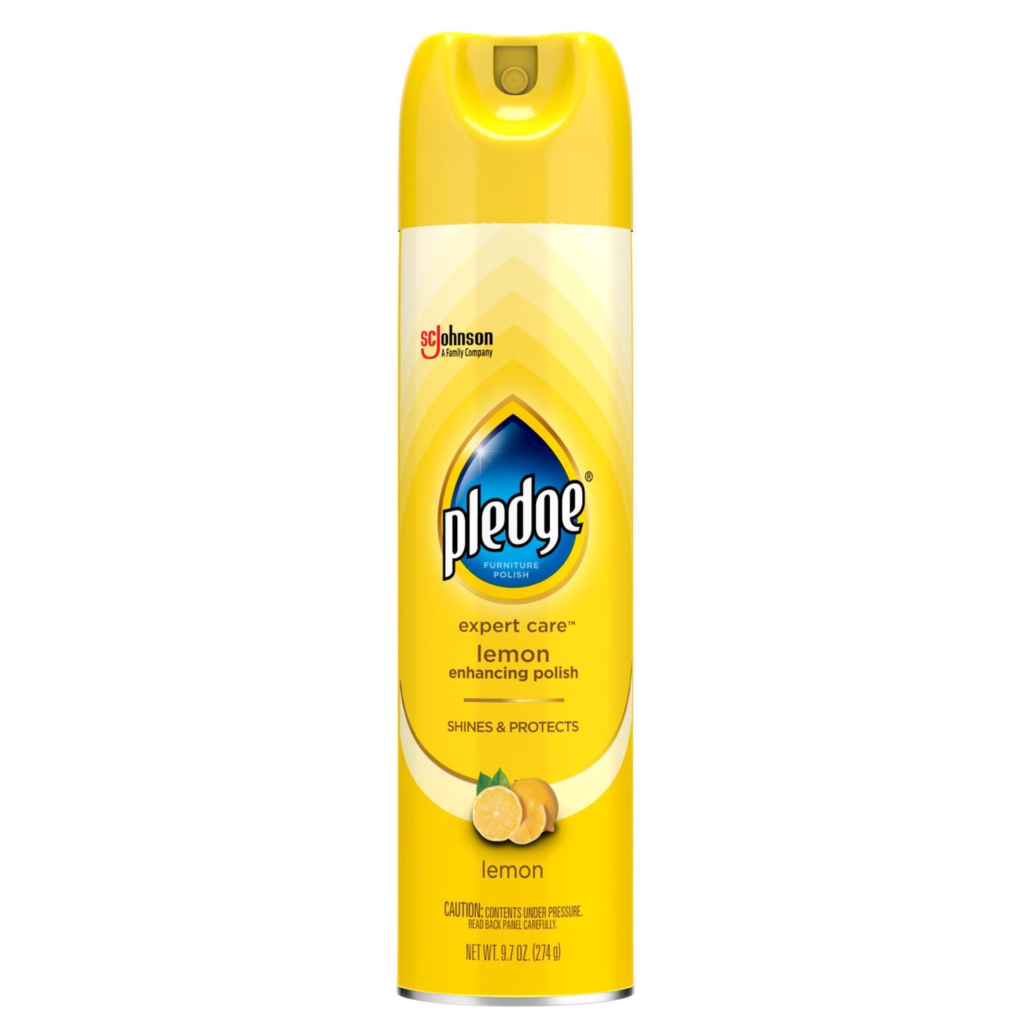 Pledge Lemon Scent Furniture Polish 9.7 oz Spray