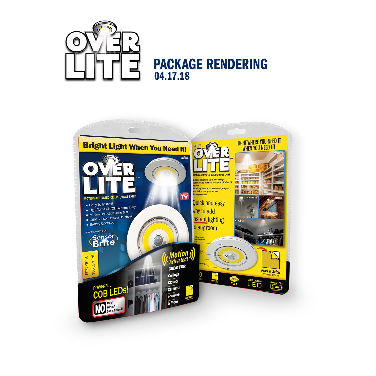 Over Lite As Seen On Tv White Battery Powered Led Puck Light 1 Pack