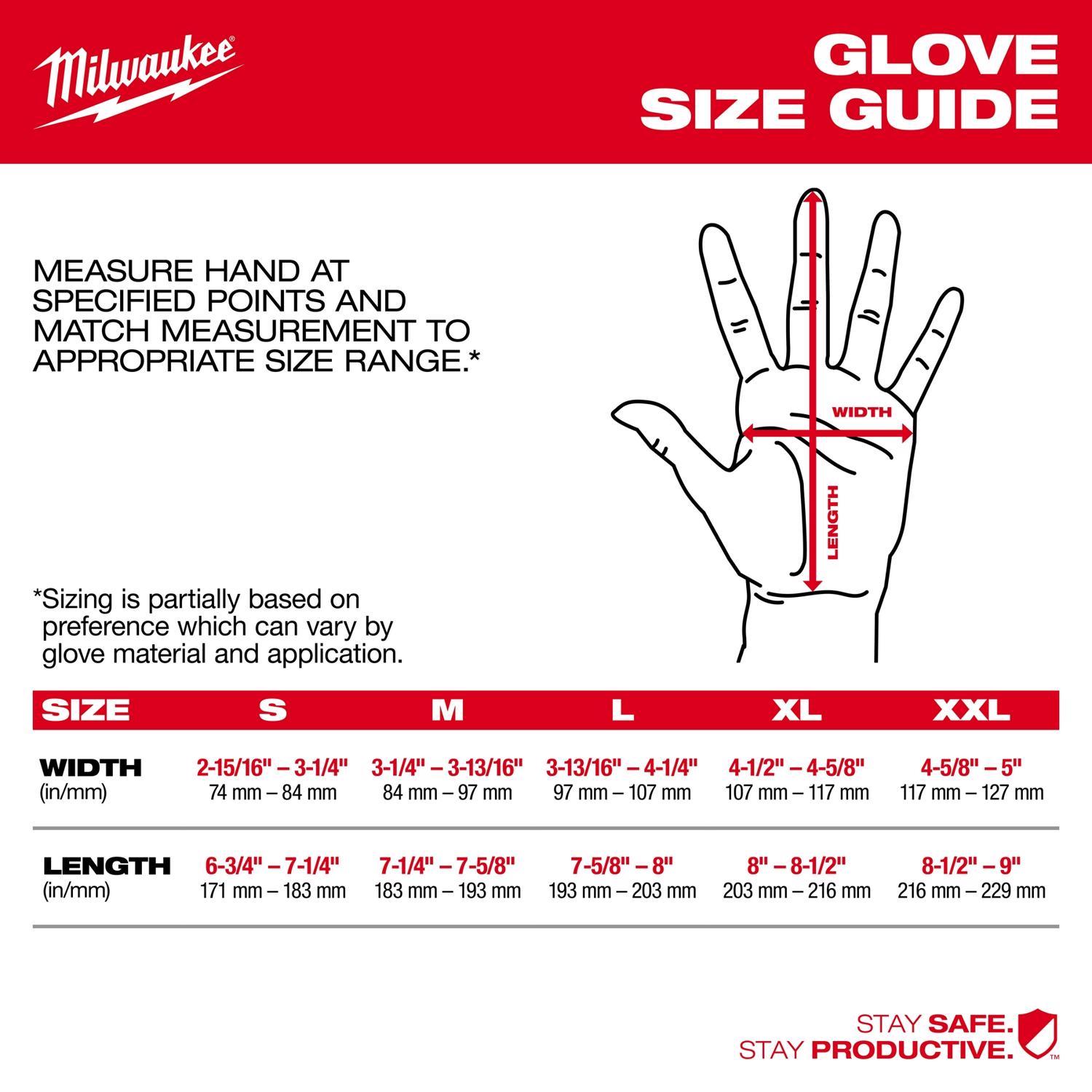 Milwaukee Men's Dipped Gloves Hi-Vis Yellow M 1 pair