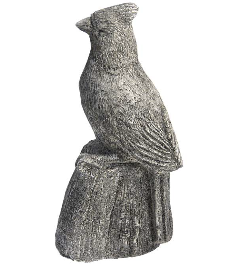 Athens Stonecasting Cardinal on a Stump Statue