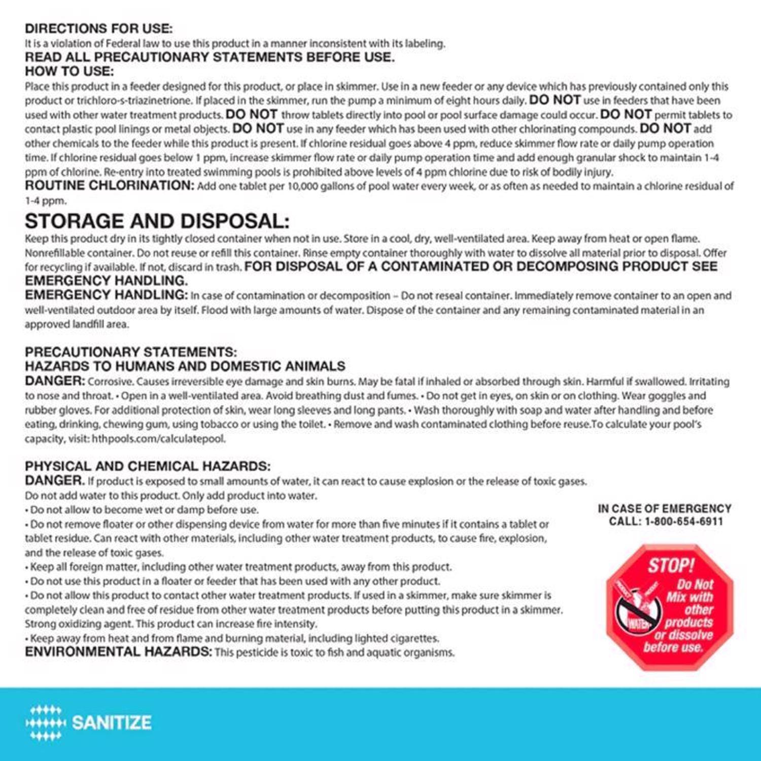 HTH Pool Care 3"