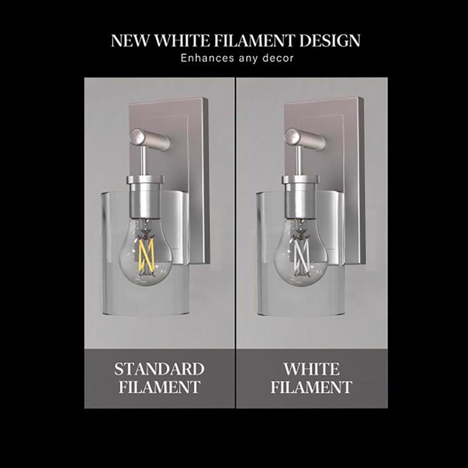Feit White A15 E26 (Medium) Filament LED Bulb Soft White 60 Watt Equivalence 2 pk