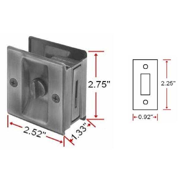 Design House Rectangular Privacy Pocket Door Passage Oil Rubbed Bronze Finish