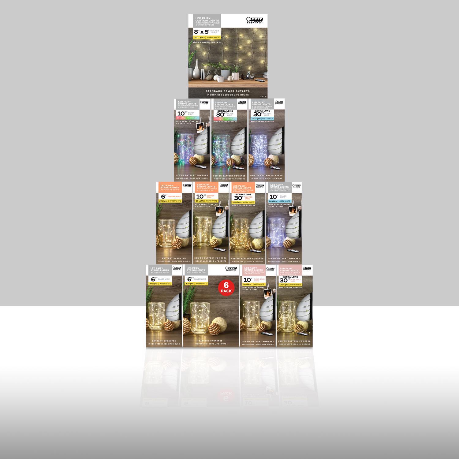 Feit LED String Lights Warm White 5 ft. 120 lights