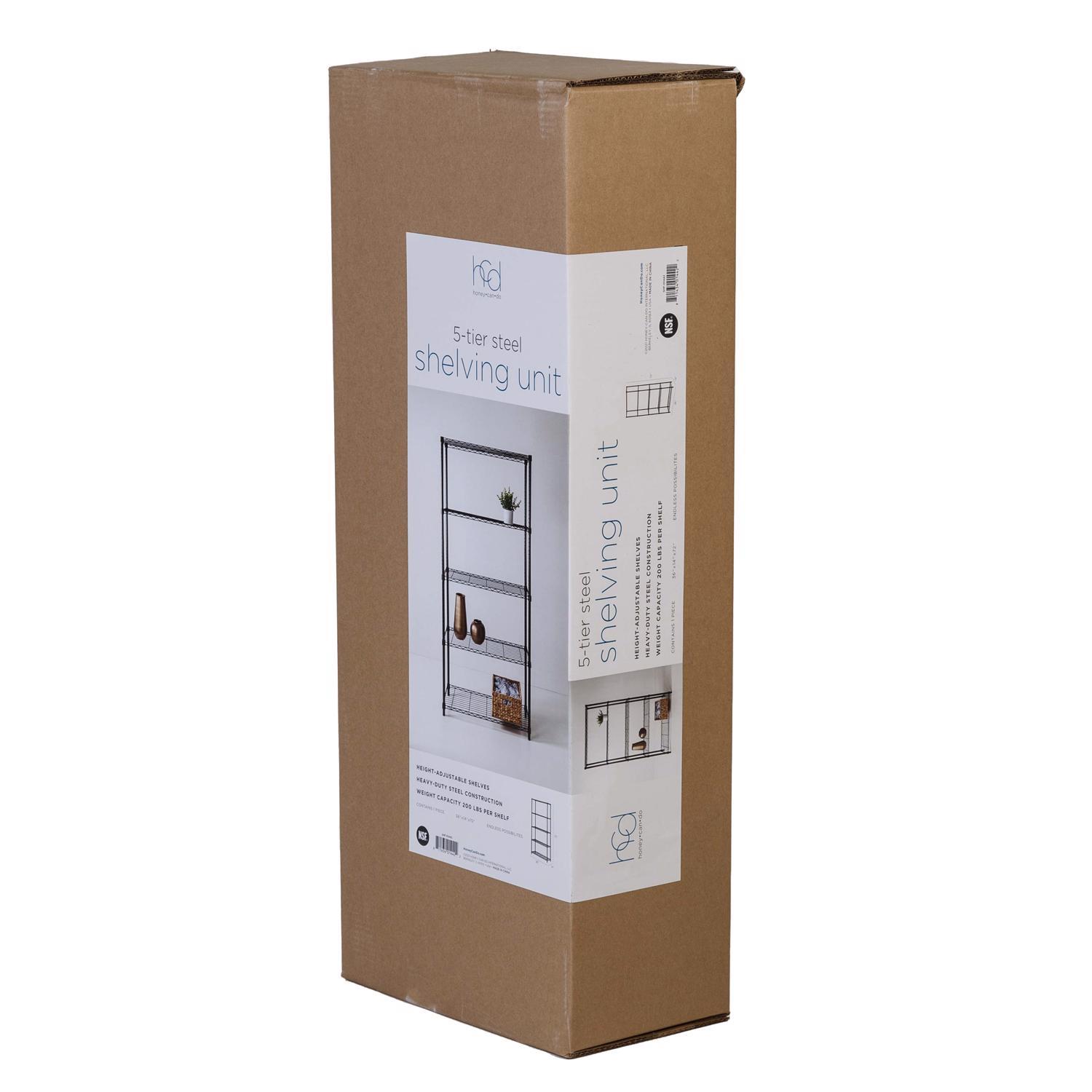 Honey-Can-Do 72 in. H X 36 in. W X 14 in. D Steel Shelving Unit