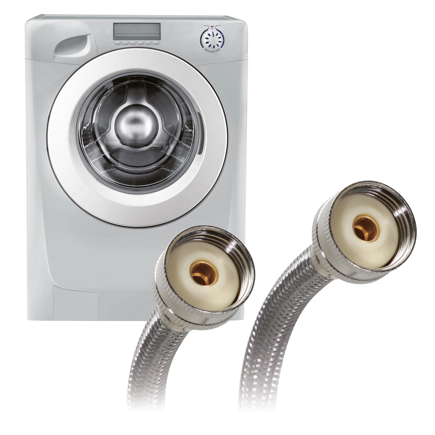 Fluidmaster 3/4 in. Hose X 3/4 in. D Hose 60 in. Stainless Steel Washing Machine Supply Line