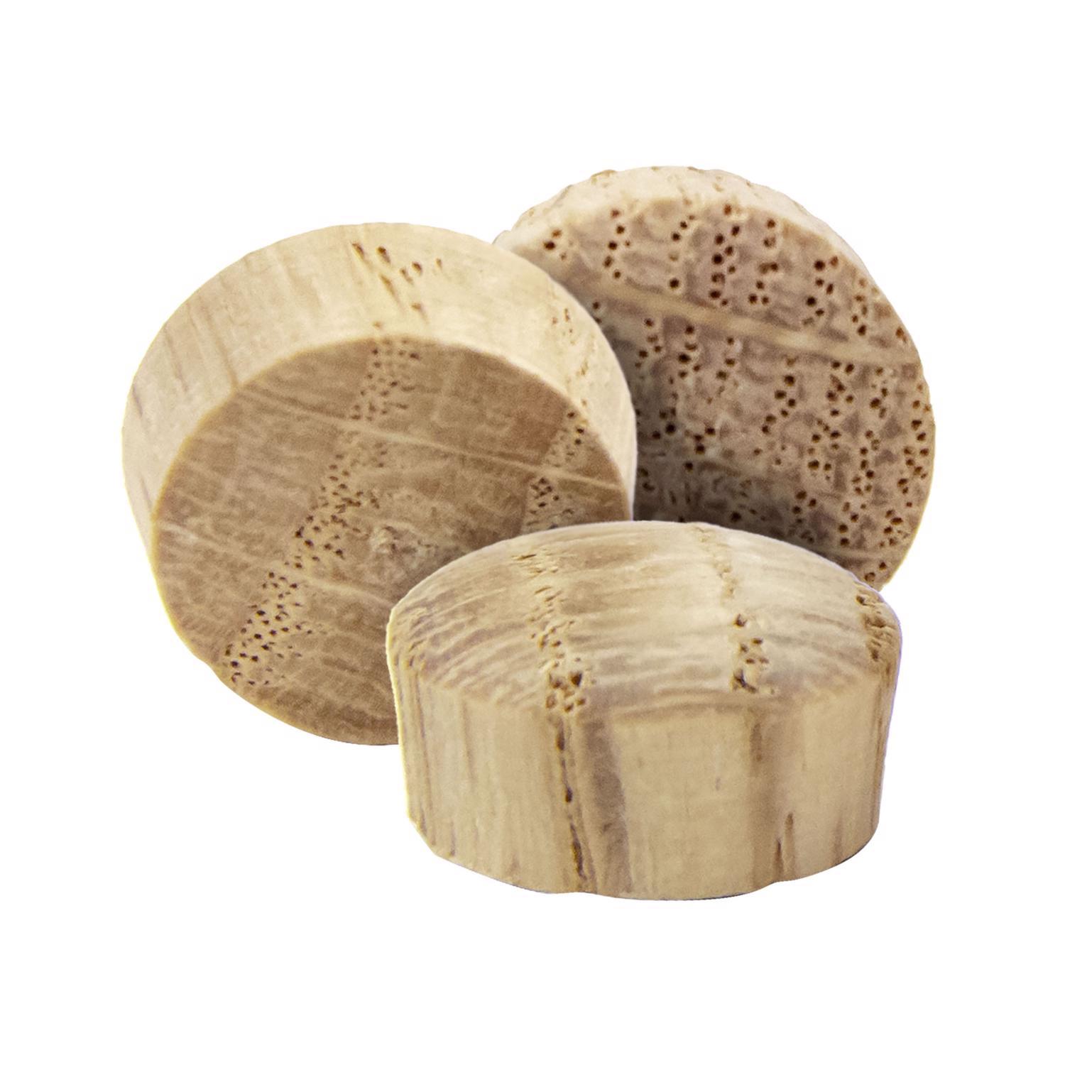 Richelieu Round Oak Head Plug 3/8 in. D X.38 in. L 25 pk Natural