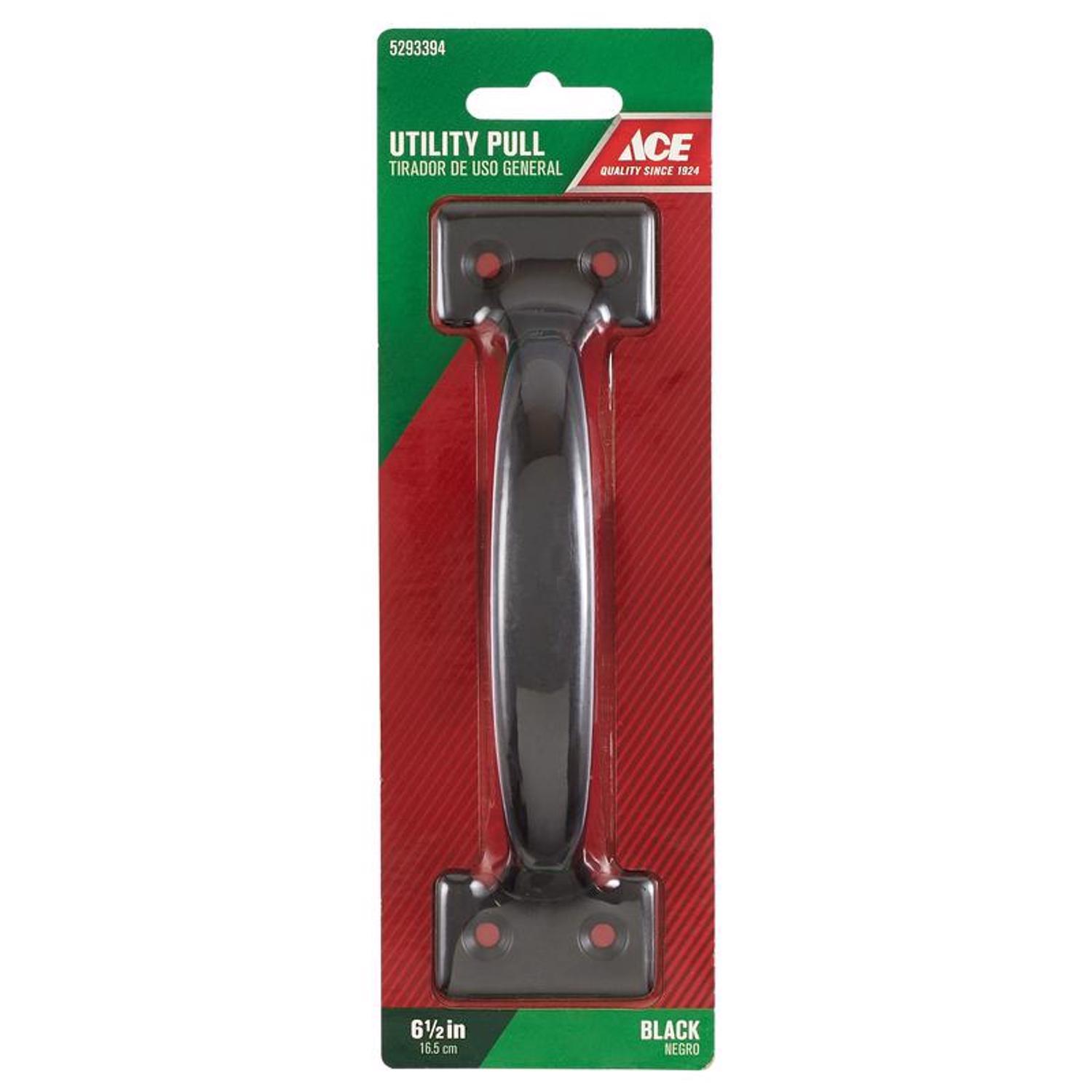 Ace 6.5 in. L Black Steel Utility Pull