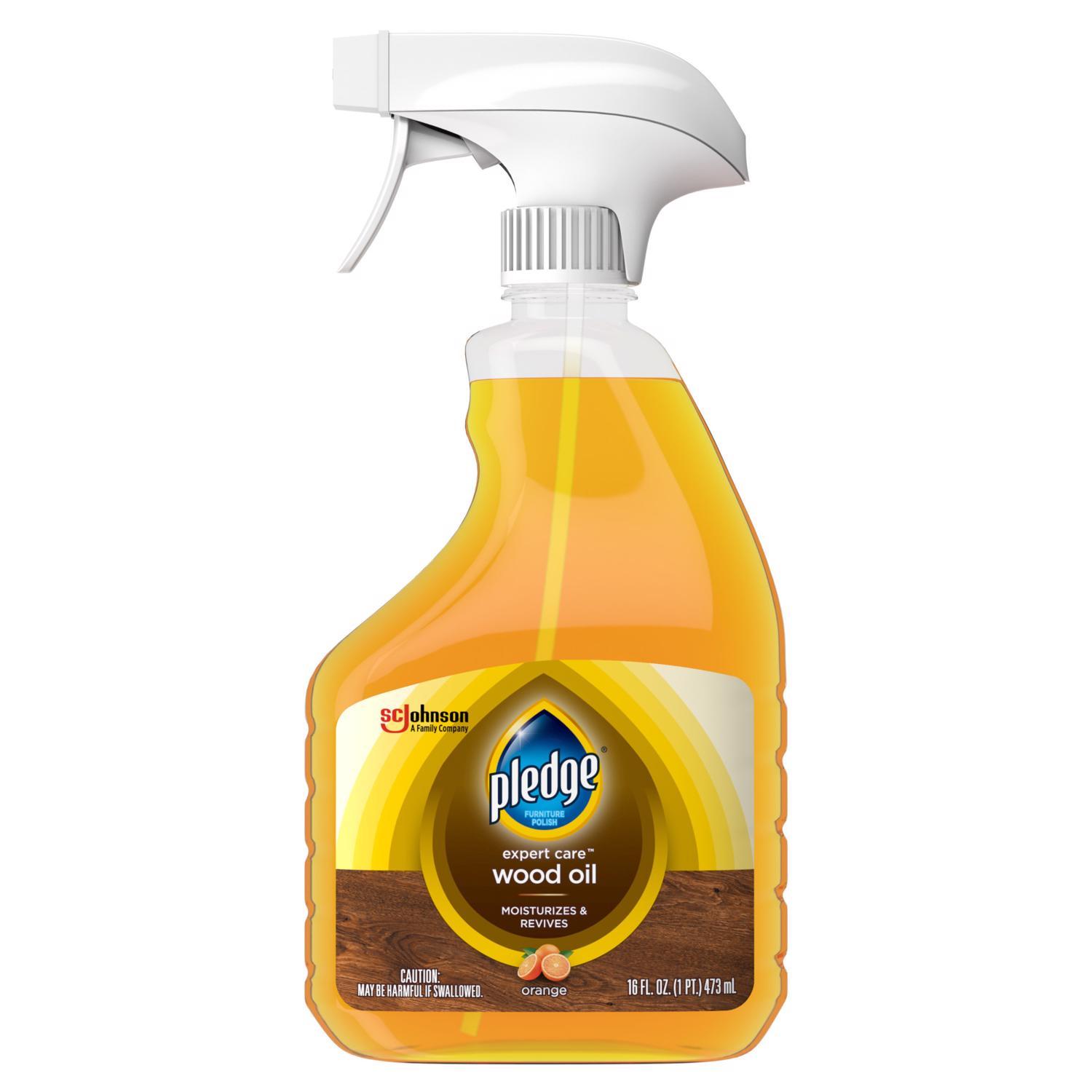 Pledge Revitalizing Oil Orange Scent Furniture Polish 16 oz Spray