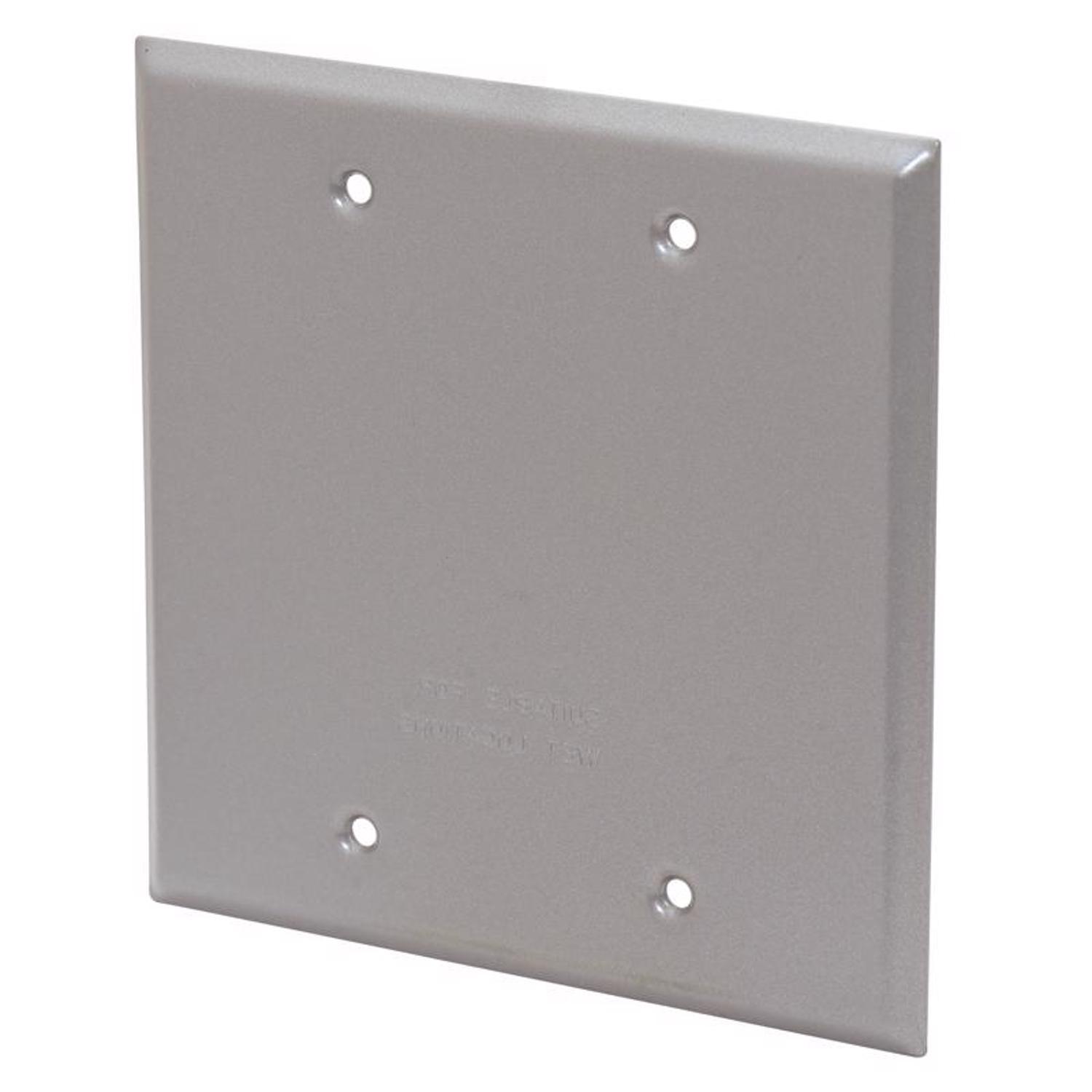 Sigma Engineered Solutions Square Steel 2 gang 4.49 in. H X 4.49 in. W Flat Box Cover