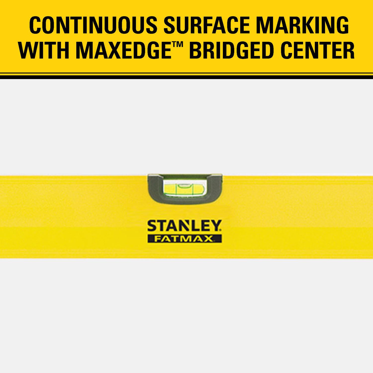 Stanley FatMax 48 in. Aluminum Box Beam Level 3 vial