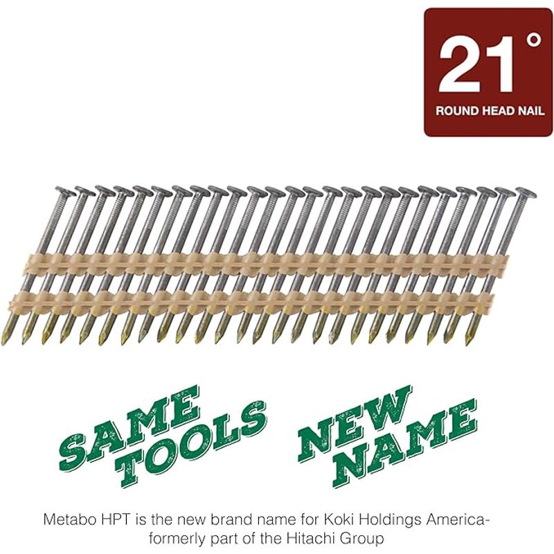 Metabo HPT Framing Nails, 2-3/8in. x 0.113in., 1000 Count