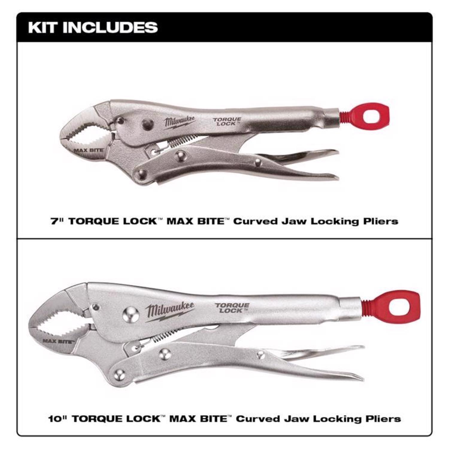 Milwaukee 7&10 in. Forged Alloy Steel Locking Pliers Set