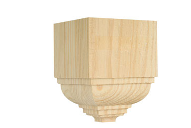 Alexandria Moulding Outside Crown Trim Block Pine 4-1/2in. H x 3-1/2in. W x 3-1/2in. D