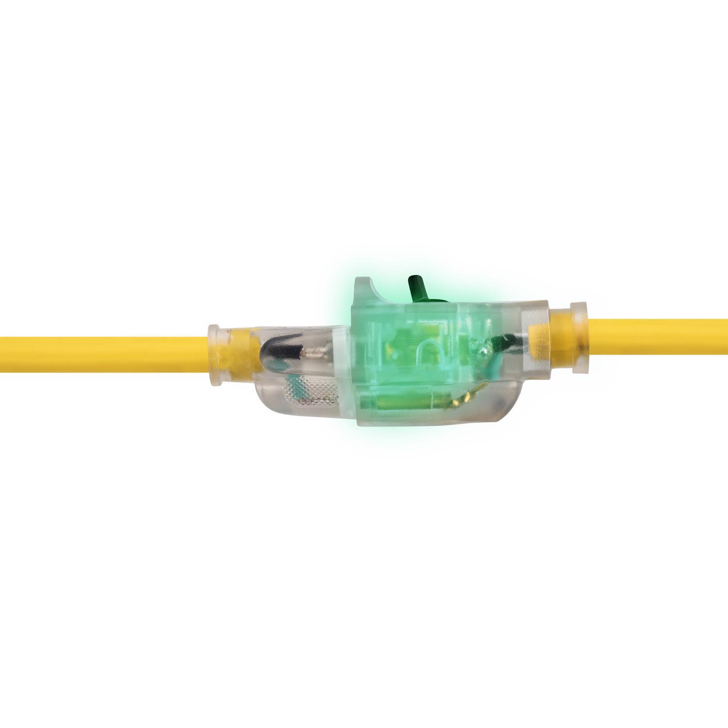 Monster Just Power It Up Outdoor 50 ft. L Yellow Extension Cord 14/3 SJTW
