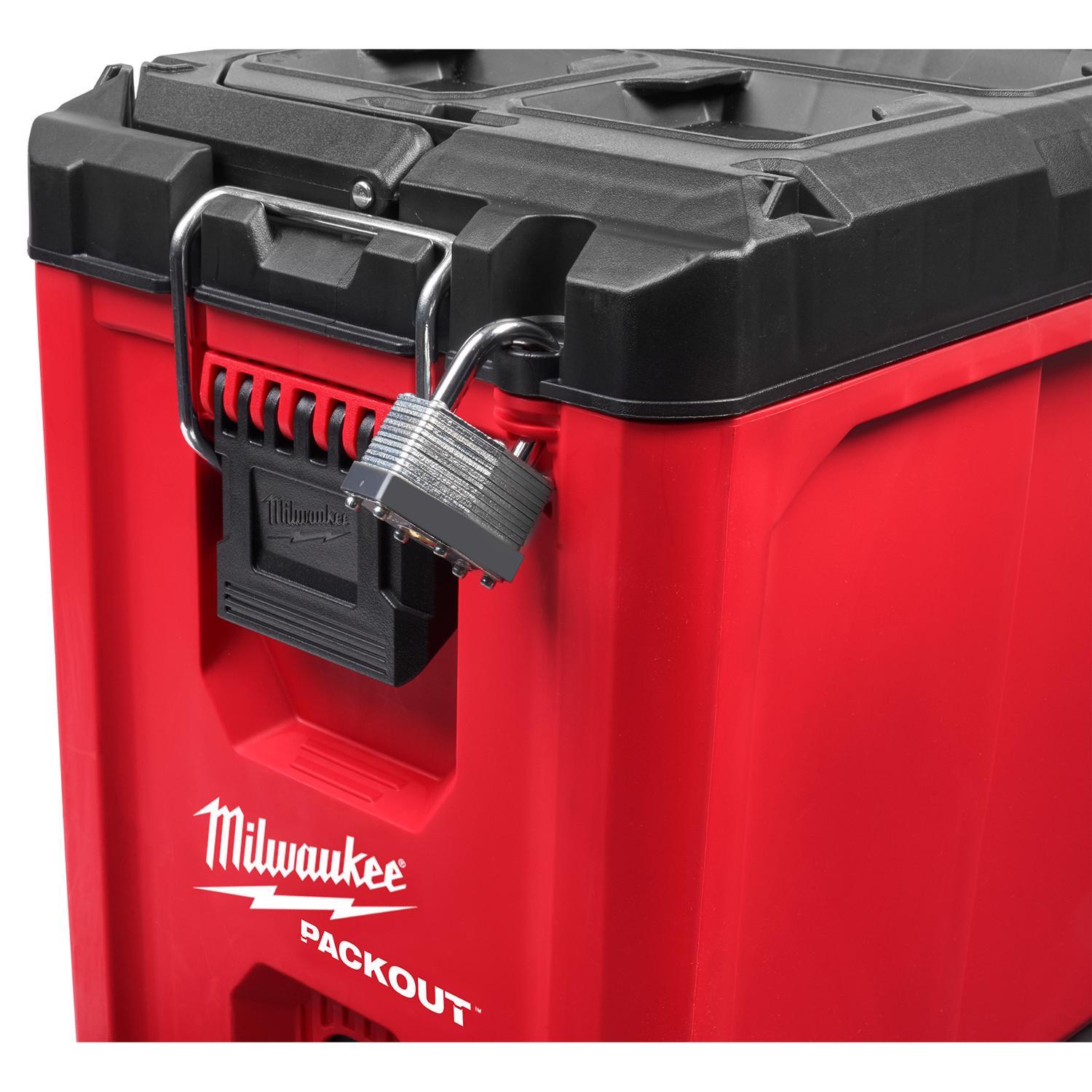 Milwaukee PACKOUT 10 in. Compact Portable Tool Box Black/Red