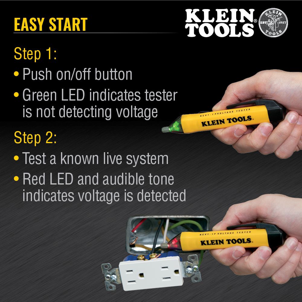 Klein Non-Contact Voltage and GFCI Receptacle Test Kit