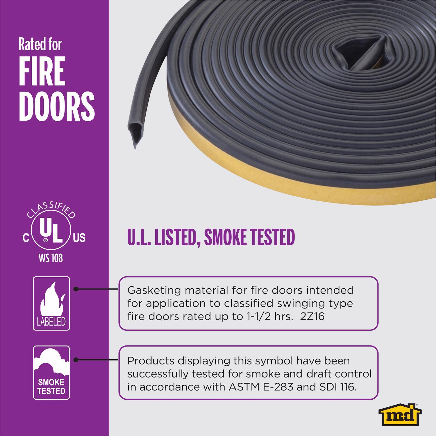 M-D Building Products Black Silicone Weatherstrip For Doors 240 in. L X 0.25 in.