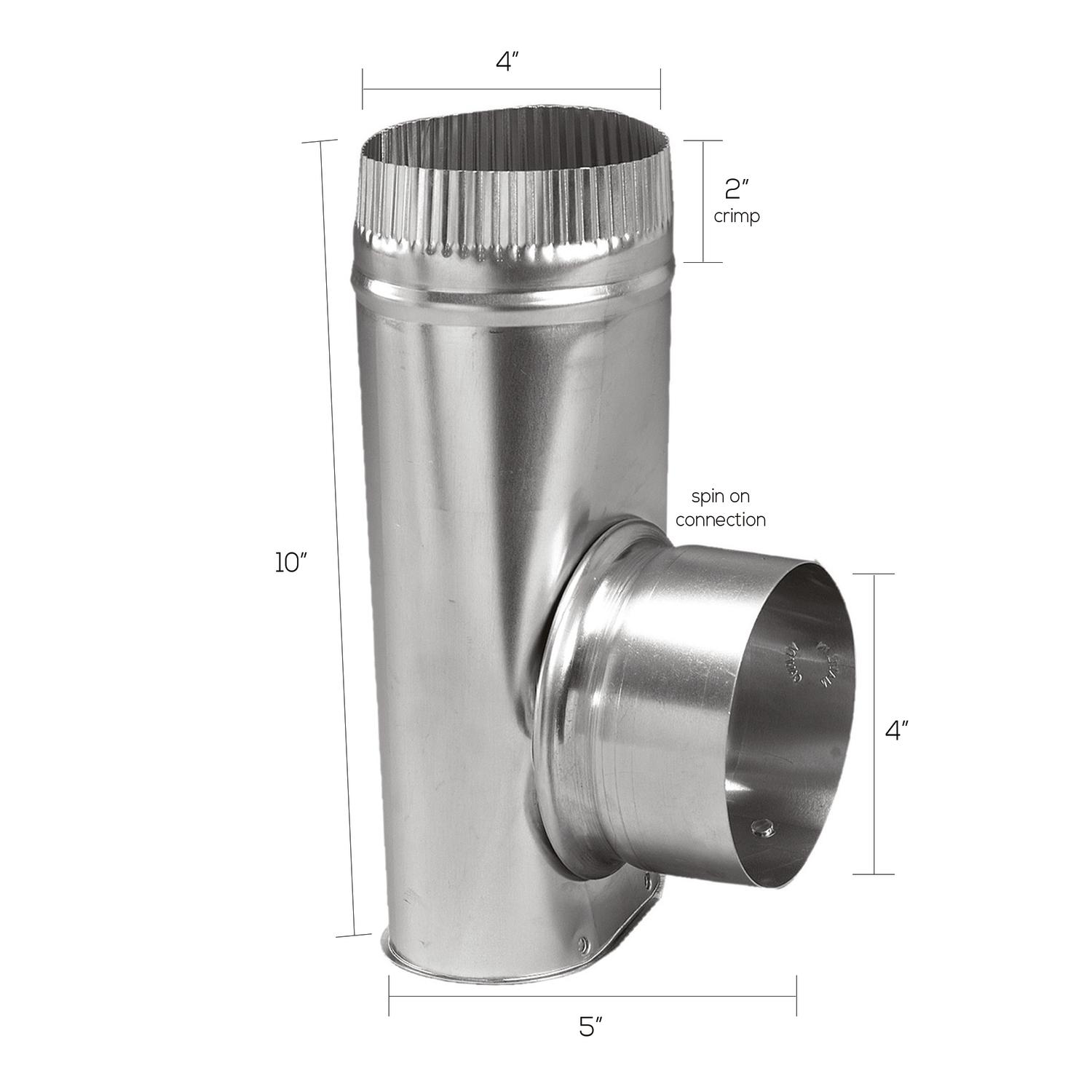 Ace 5 in. L X 4 in. D Black/Silver Aluminum Offset Dryer Connector