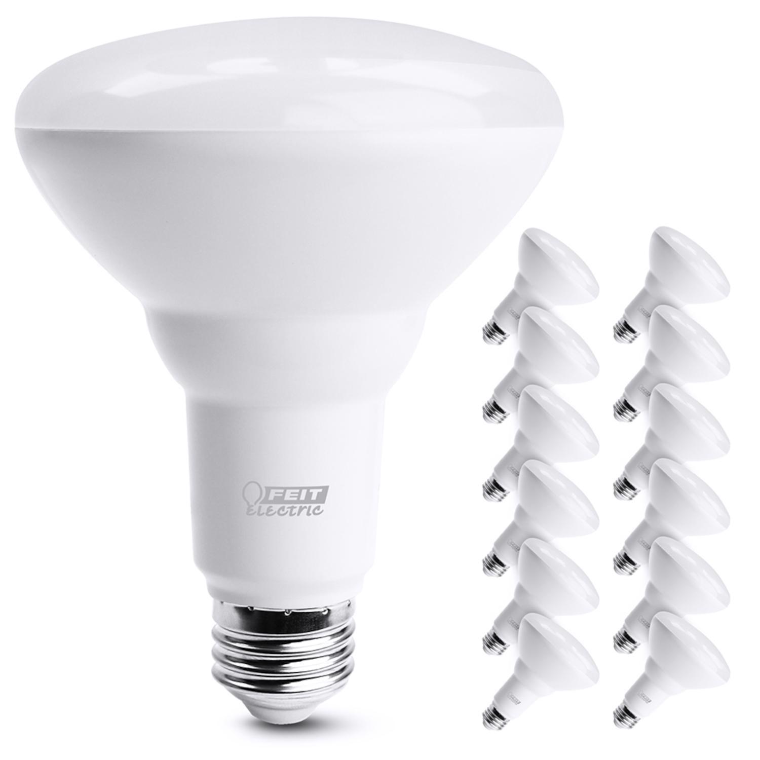 Feit BR30 E26 (Medium) LED Bulb Soft White 65 Watt Equivalence 12 pk