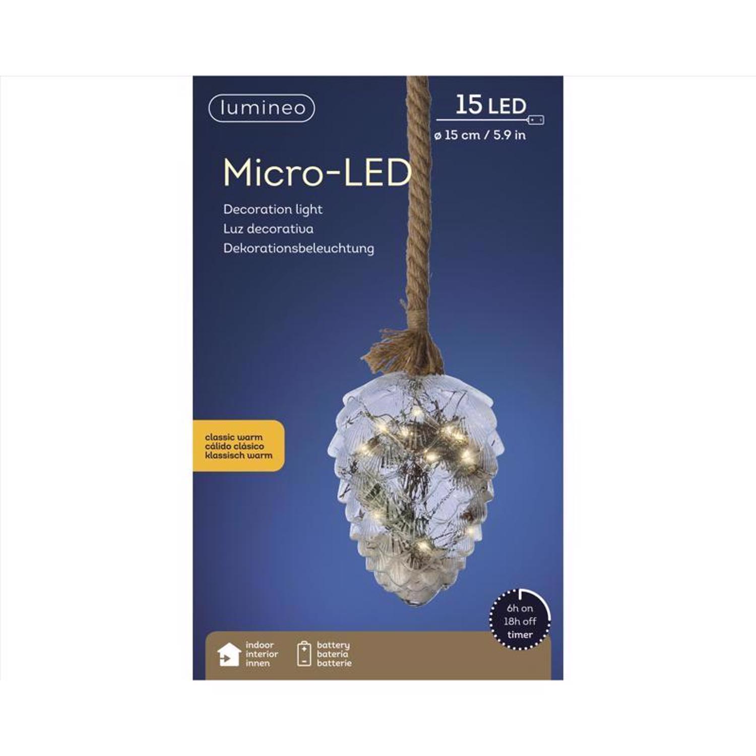 Lumineo LED Micro Warm White 15 ct Novelty Christmas Lights
