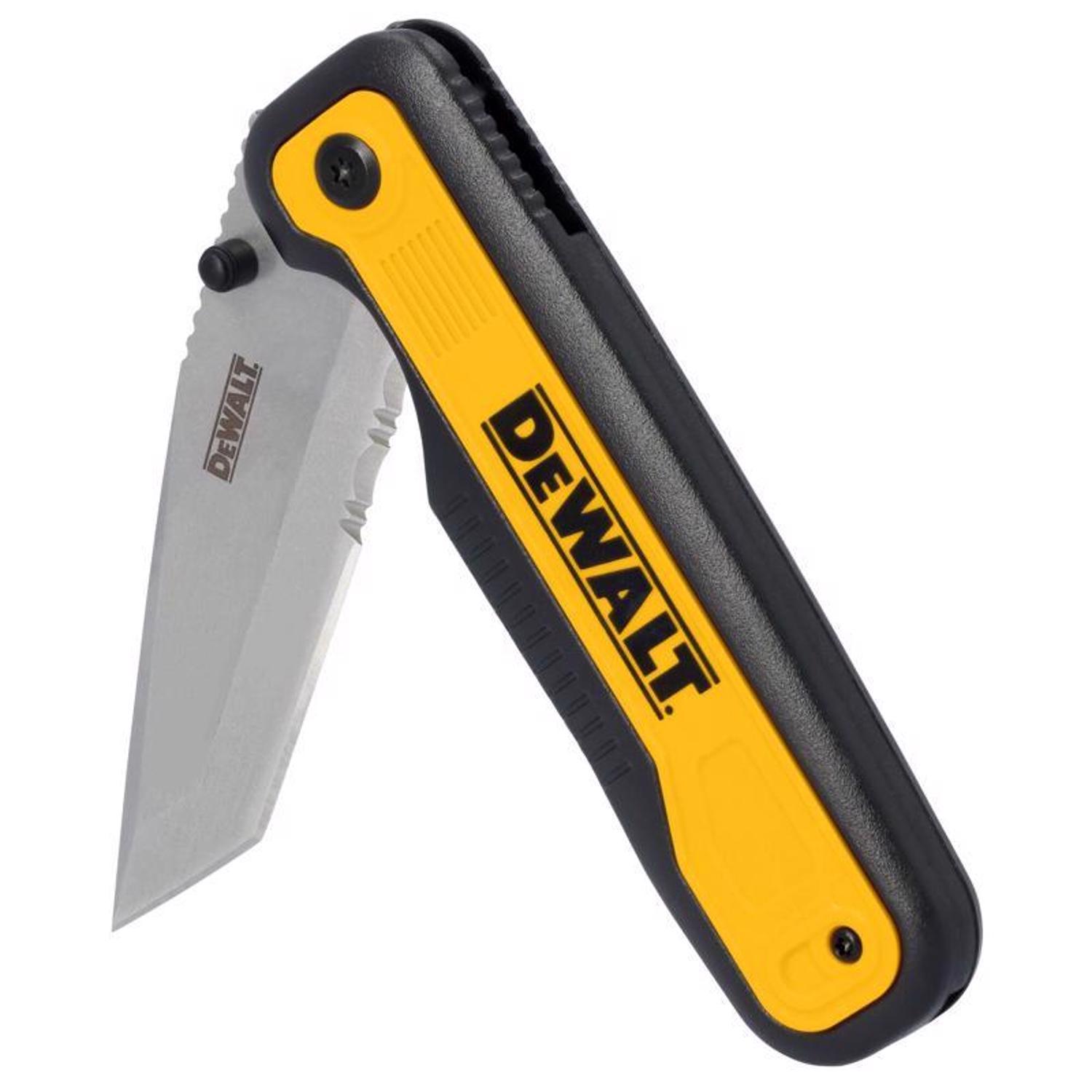 DeWalt Tanto Black/Yellow Stainless Steel > 6 in. Pocket Knife
