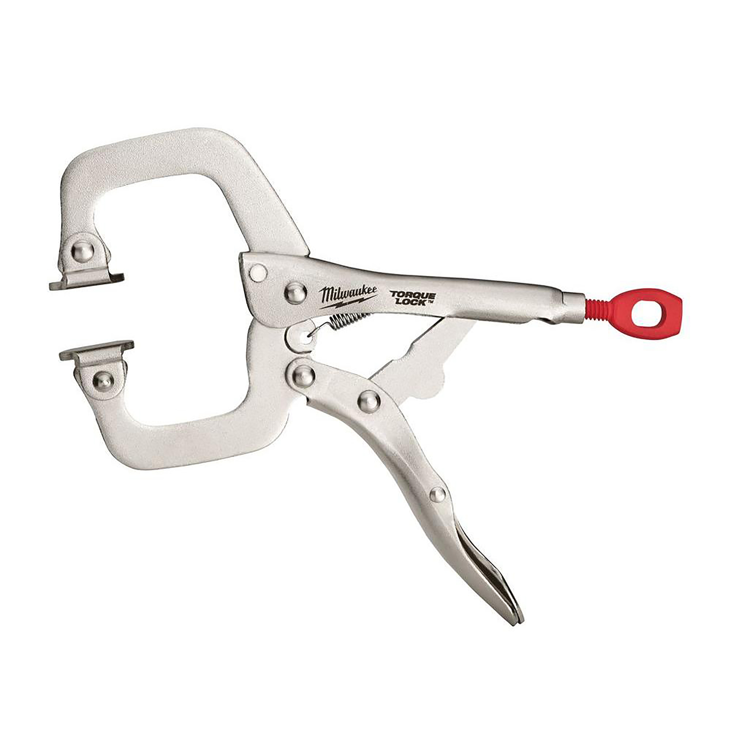 Milwaukee Torque Lock 3-1/2 in. X 4 in. D Locking C-Clamp with Swivel Pads 400 lb 1 pc