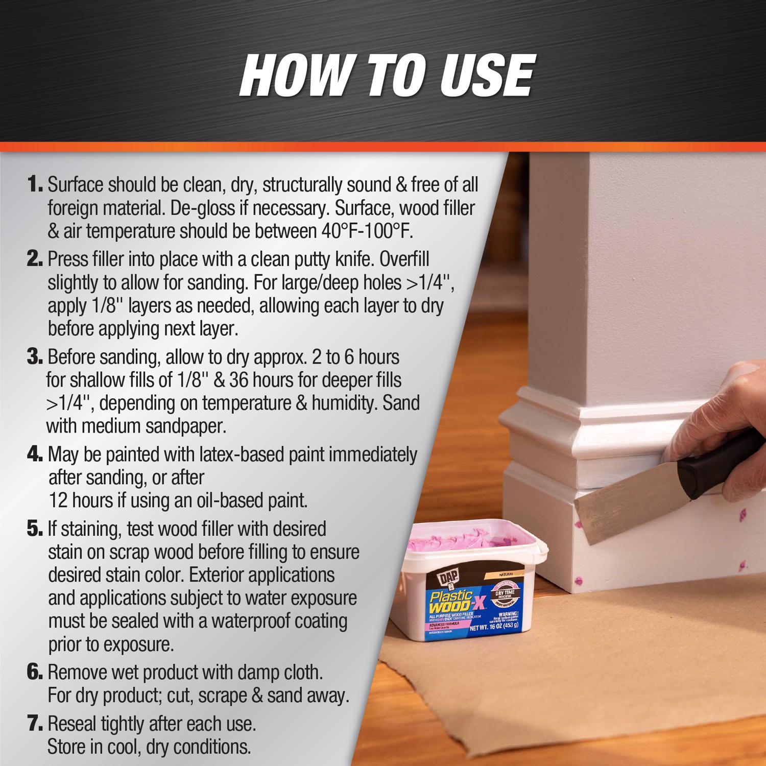 DAP Plastic Wood-X Natural Wood Filler 8 oz