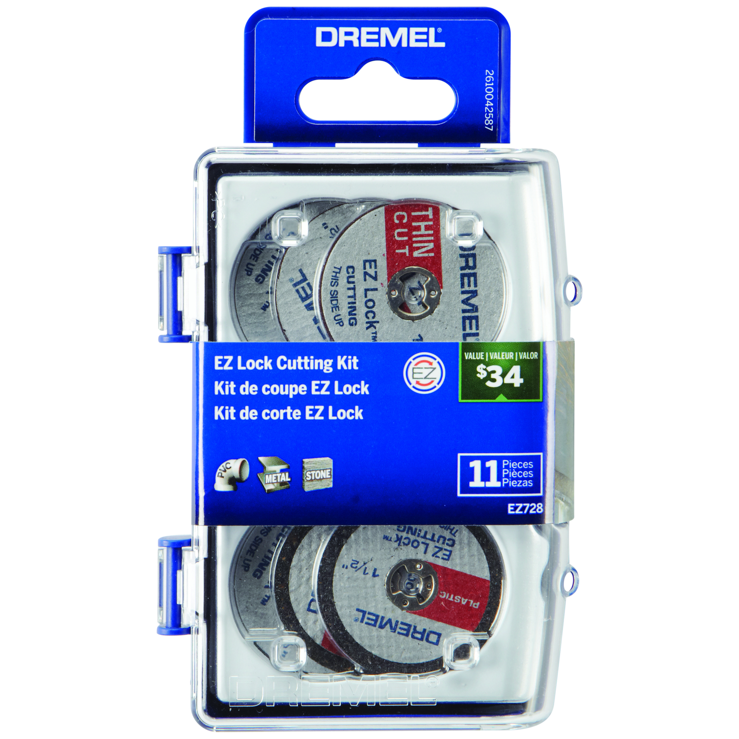 Dremel EZ Lock Rotary Tool Cutting Accessory Kit 11 pc